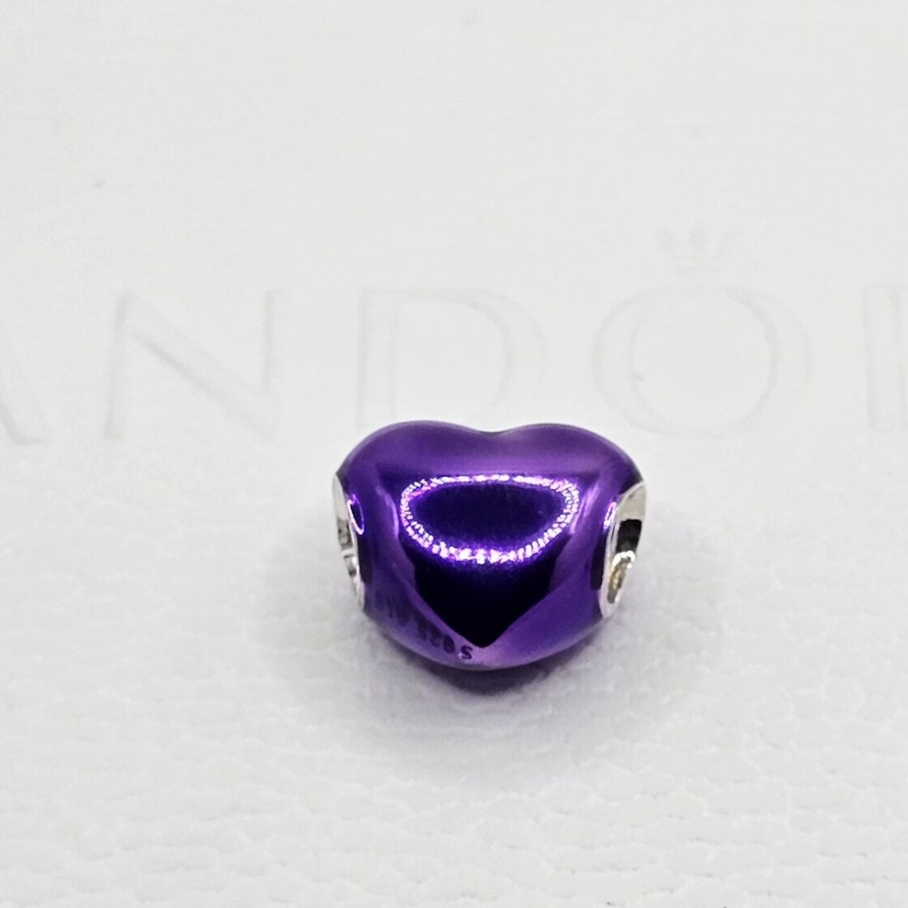 💜 Authentic Pandora HEART CHARM - Picture 6 of 7